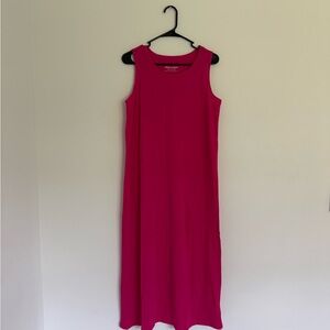Amazon Essentials Red Sleeveless Maxi Dress Scoop Neck Casual